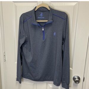 Johnnie-O Men’s Gray Pullover 1/4 Zip Top. Sz Small
